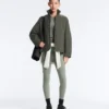 Leggings Comfortlux a vita alta con bordi a costine, lunghezza alla caviglia