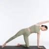 Leggings Comfortlux a vita alta con bordi a costine, lunghezza alla caviglia