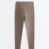 Leggings Comfortlux a vita alta con orlo a giorno, lunghezza alla caviglia