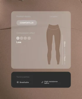Leggings Comfortlux a vita alta con orlo a giorno, lunghezza alla caviglia