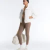 Leggings Comfortlux a vita alta con orlo a giorno, lunghezza alla caviglia