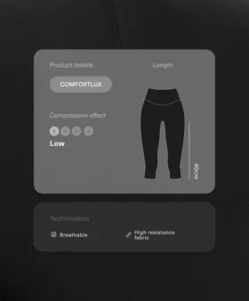 Leggings Comfortlux a vita alta, lunghezza al ginocchio 40 cm