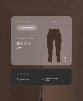 Leggings Comfortlux a vita alta, lunghezza al ginocchio 40 cm