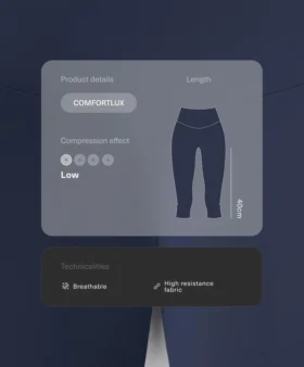 Leggings Comfortlux a vita alta, lunghezza al ginocchio 40 cm