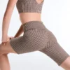 Leggings da ciclista a vita alta Comfortlux 20 cm a quadretti