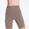 Leggings da ciclista a vita alta Comfortlux 20 cm a quadretti