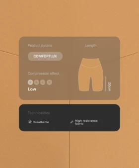 Leggings da ciclista a vita alta Comfortlux da 20 cm