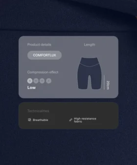 Leggings da ciclista a vita alta Comfortlux da 20 cm