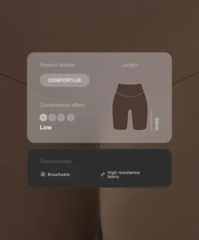 Leggings da ciclista a vita alta Comfortlux da 20 cm