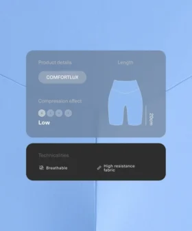 Leggings da ciclista a vita alta Comfortlux da 20 cm