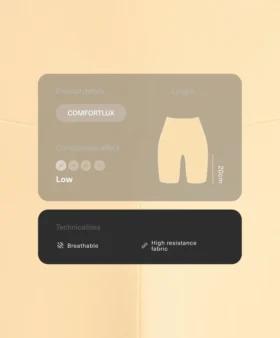 Leggings da ciclista a vita alta Comfortlux da 20 cm