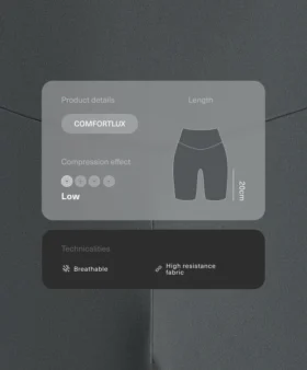 Leggings da ciclista a vita alta Comfortlux da 20 cm