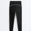 Leggings riflettenti a vita alta, Compressive e che modellano il busto, lunghi fino alla caviglia Leggings riflettenti a vita alta, Compressive e che modellano il busto, lunghi fino alla caviglia