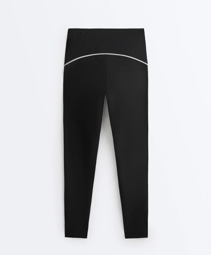 Leggings riflettenti a vita alta, Compressive e che modellano il busto, lunghi fino alla caviglia Leggings riflettenti a vita alta, Compressive e che modellano il busto, lunghi fino alla caviglia