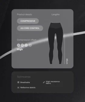 Leggings riflettenti a vita alta, Compressive e che modellano il busto, lunghi fino alla caviglia Leggings riflettenti a vita alta, Compressive e che modellano il busto, lunghi fino alla caviglia