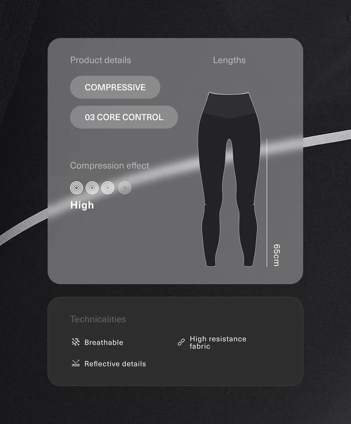 Leggings riflettenti a vita alta, Compressive e che modellano il busto, lunghi fino alla caviglia Leggings riflettenti a vita alta, Compressive e che modellano il busto, lunghi fino alla caviglia