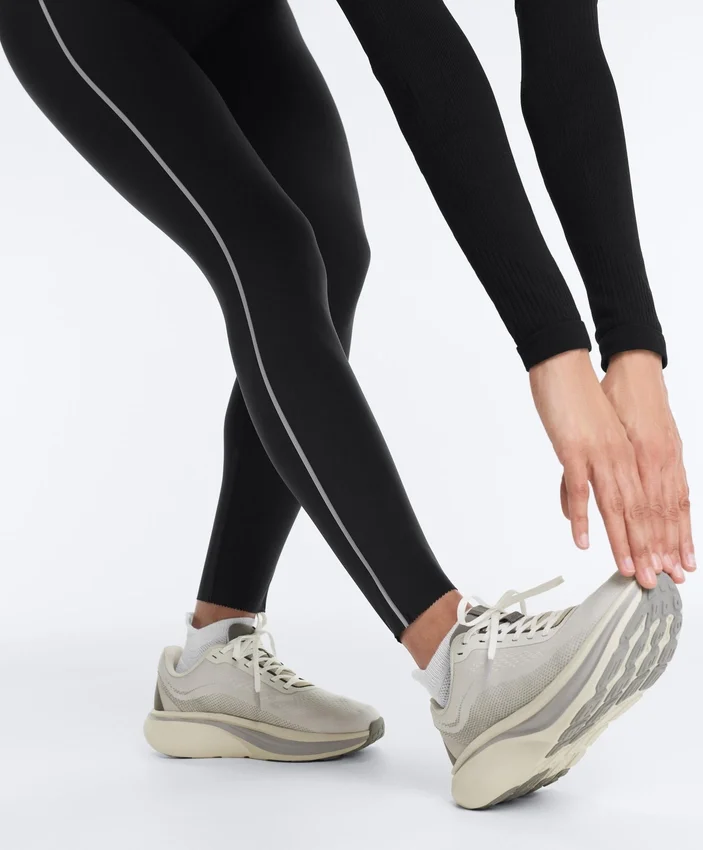 Leggings riflettenti a vita alta, Compressive e che modellano il busto, lunghi fino alla caviglia Leggings riflettenti a vita alta, Compressive e che modellano il busto, lunghi fino alla caviglia