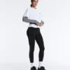 Leggings riflettenti a vita alta, Compressive e che modellano il busto, lunghi fino alla caviglia Leggings riflettenti a vita alta, Compressive e che modellano il busto, lunghi fino alla caviglia