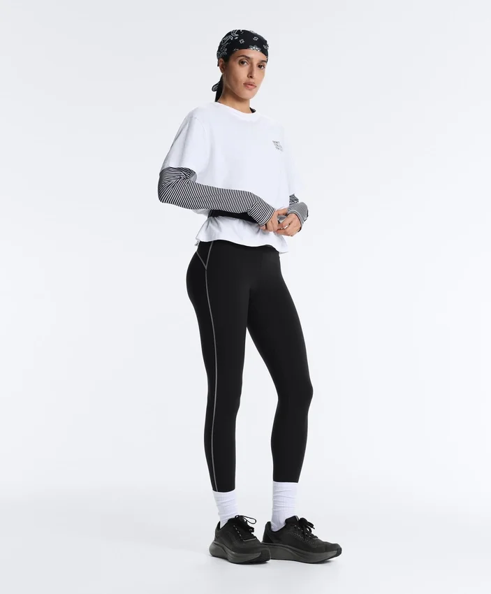 Leggings riflettenti a vita alta, Compressive e che modellano il busto, lunghi fino alla caviglia Leggings riflettenti a vita alta, Compressive e che modellano il busto, lunghi fino alla caviglia