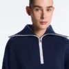 Maglione a collo alto con mezza zip Maglione a collo alto con mezza zip