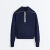 Maglione a collo alto con mezza zip Maglione a collo alto con mezza zip