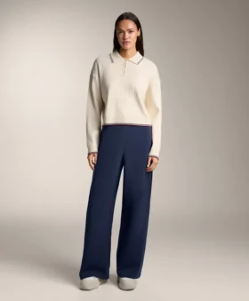 Maglione a collo alto con mini trecce