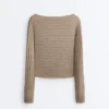 Maglione a maglia fine a coste Maglione a maglia fine a coste