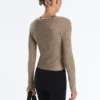Maglione a maglia fine a coste Maglione a maglia fine a coste