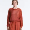 Maglione a maglia larga a costine