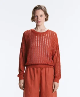 Maglione a maglia larga a costine