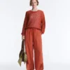 Maglione a maglia larga a costine