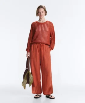 Maglione a maglia larga a costine