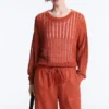 Maglione a maglia larga a costine