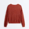 Maglione a maglia larga a costine