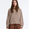 Maglione a maniche lunghe a righe