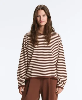Maglione a maniche lunghe a righe