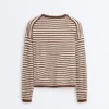 Maglione a maniche lunghe a righe