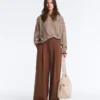 Maglione a maniche lunghe a righe