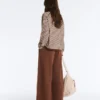 Maglione a maniche lunghe a righe