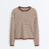 Maglione a maniche lunghe a righe