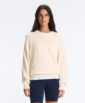 Maglione a trecce 100% cotone