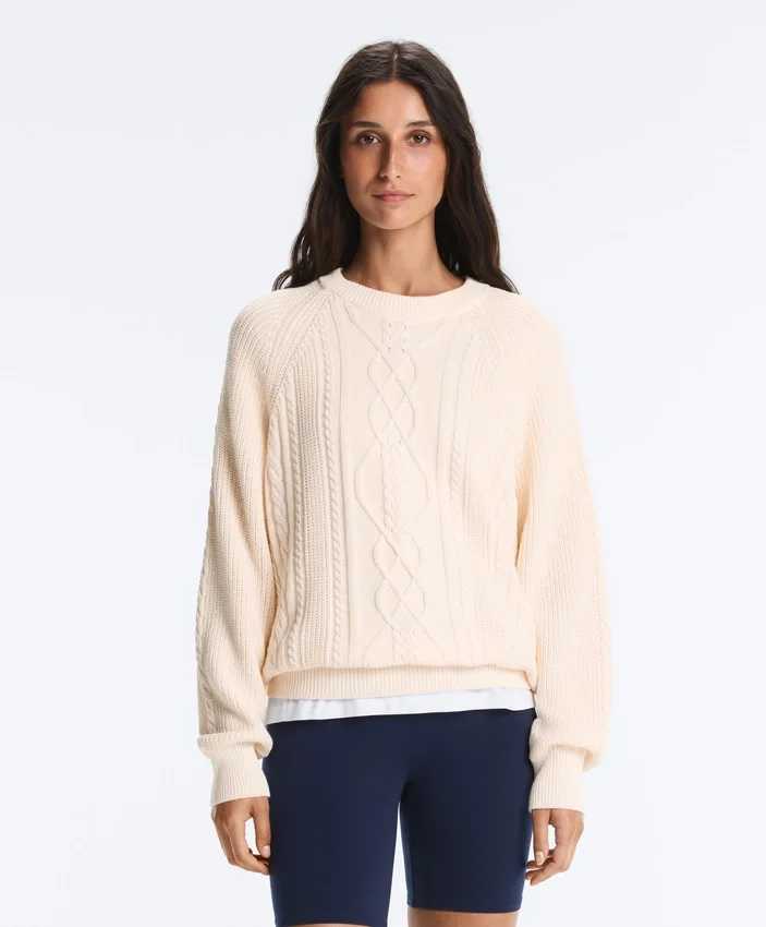 Maglione a trecce 100% cotone Maglione a trecce 100% cotone