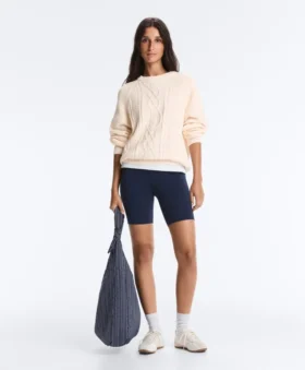 Maglione a trecce 100% cotone