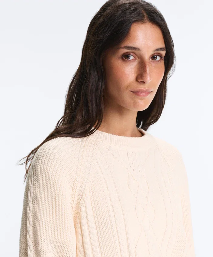 Maglione a trecce 100% cotone Maglione a trecce 100% cotone