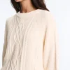 Maglione a trecce 100% cotone Maglione a trecce 100% cotone
