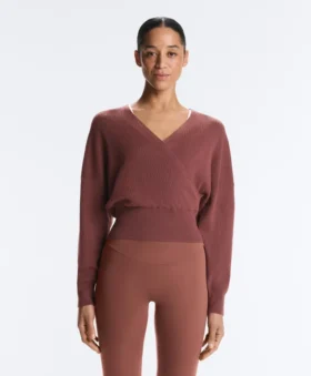 Maglione avvolgente in maglia