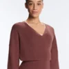 Maglione avvolgente in maglia