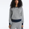 Maglione in maglia a righe diagonali