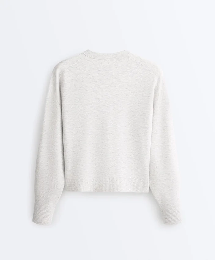 Maglione in maglia con collo rotondo Maglione in maglia con collo rotondo