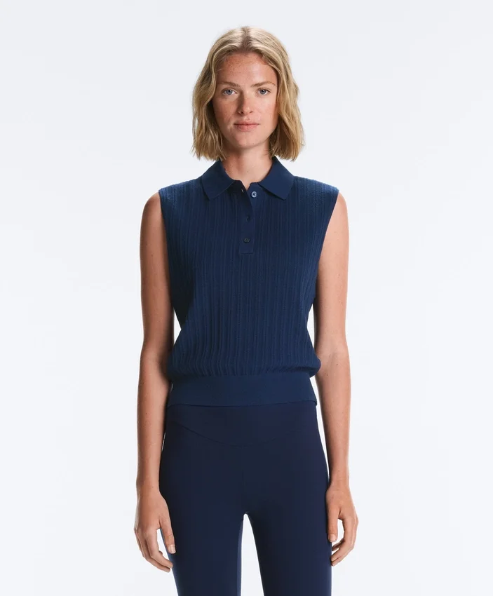 Maglione senza maniche a maglia larga Maglione senza maniche a maglia larga